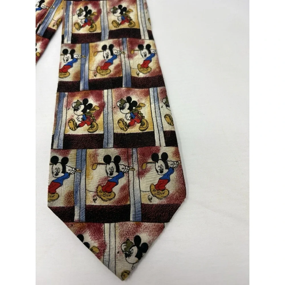 Vintage Disney Unlimited Mickey Mouse Phtostrip Golf Necktie Tie Club Swing 1990